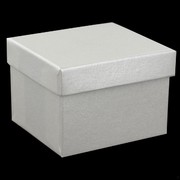 Bonbonniere Box With Lid Pearl 60x55x40mm Pk24 