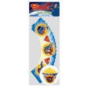 Superman Party Cupcake Wrappers Pk 12 
