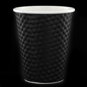 Black Dimple Hot Drink Cups 8oz (237mL) Pk 25 