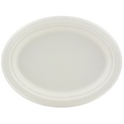 White Oval Paper Plates - Medium Pk50 