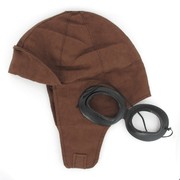 Steampunk Aviator Cap & Goggles Set Pk 1 