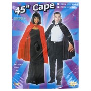 Cape Black Vampire Nylon 45in For Adults Pk1 