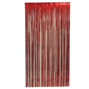 Curtain Tinsel Foil 90 x 200cm Red Pk1 