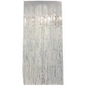 Curtain Tinsel Foil 90 x 200cm Silver Pk1 