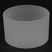 Tealight Holder Round Straight-Edge White Pk1 