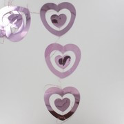 Garland Foil Double Heart Drop Pink Pk1 