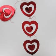 Garland Foil Double Heart Drop Red Pk1 