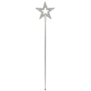 Fairy Party Wand - 14in Silver Star Diamonte Pk1 