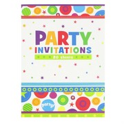 Invitation Pad Party - Circles & Stars Pk20