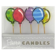 Bright Balloons Party Candles Pk5 