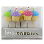 Cupcakes Party Candles Pk5 