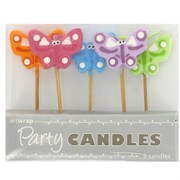 Butterfly Party Candles Pk 5 