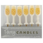 Champagne Glass Party Candles Pk5 