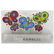 Butterfly Party Candle Pk 1 