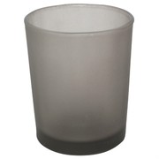Votive Glass Frosted Grey Pk1 