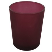 Votive Glass Frosted Plum Pk1 