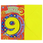 Badge Card Age 9 Today Pk1 