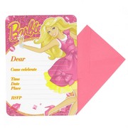Barbie Party Invitations - Pad & Envelopes Pk 20