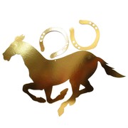 Cutout Foil Horse & Horseshoe Gold Large Pk1 