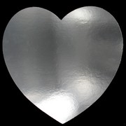 Cutout Heart Silver 230mm Pk1 