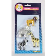 Jungle Animals Candles Pk 4