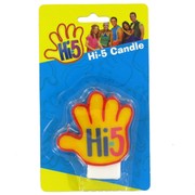 Hi 5 Five Party Candle  Pk1 