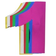 Foil Cutout Numeral 1 Assorted Pk12 