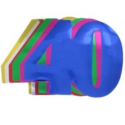 Foil Cutout Numeral 40 Assorted Pk12 