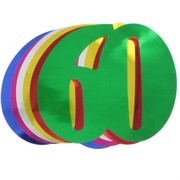 Foil Cutout Numeral 60 Assorted Pk12 