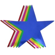 Foil Cutout Stars Assorted Pk12 