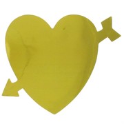 Foil Cutout Hearts Gold Pk12 