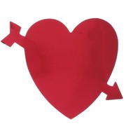 Foil Cutout Hearts Red Pk12 