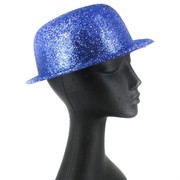 Hat Bowler Glitter Blue Pk1 
