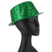 Hat Top Glitter Green Pk1 
