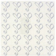 Silver Heart 'Amore' Seal Stickers Pk25 