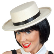 Cream Boater Hat - Feltex Pk 1