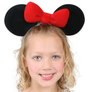 Minnie Mouse Party - Mouse Ears on Headband with Red Bow Pk 1