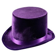 Purple Velvet Top Hat (Lincoln) Pk 1 