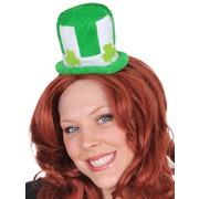Mini Irish Hat On Headband Green & White - St Patricks Day Pk 1