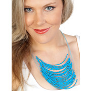 Aqua Beaded Necklace Pk 1 