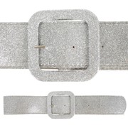 Silver Glitter Belt - Wide Pk 1