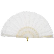 White Lace Fan Pk 1 