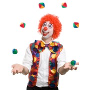 Adult Clown Costume Set Nose Vest Bow Tie Pk1 