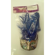 Gold & Blue Masquerade Mask With Feathers - Allegra Pk 1