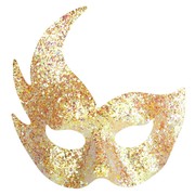 Chunky Gold Glitter Masquerade Mask - Siam Pk 1  
