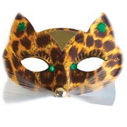 Brown Alley Cat Masquerade Mask Pk 1 