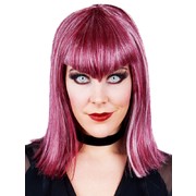 Crimson & White Vamp Wig Pk 1