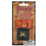 Pirate Skull & Crossbones Gold Tooth Cap Pk1 