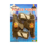 Police Force Gun and Holster Double Set Pk 2 