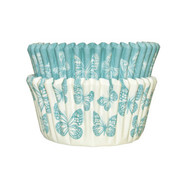 Butterfly Party Baking Cups - 5cm Sea Green Pk36 
